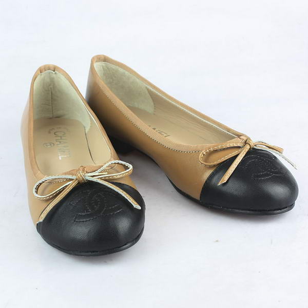 Chanel Patent Leather Ballet Flats Apricot