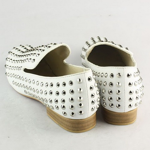 Christian Louboutin Rollerboy Spikes Mens Shoes White 