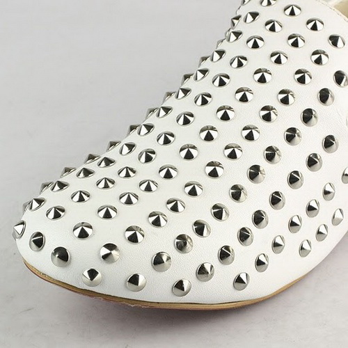 Christian Louboutin Rollerboy Spikes Mens Shoes White 