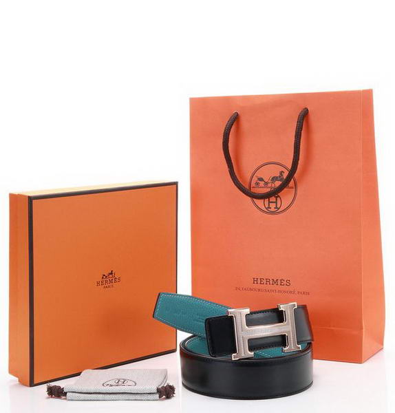 Hermes Belts Original Leather Diamond Everose Blue