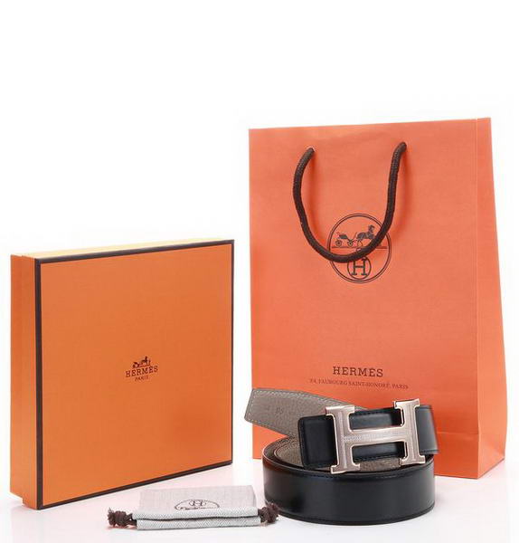 Hermes Belts Original Leather Diamond Everose Grey