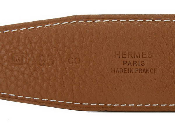 Hermes Belts Original Leather Diamond Everose Ochre