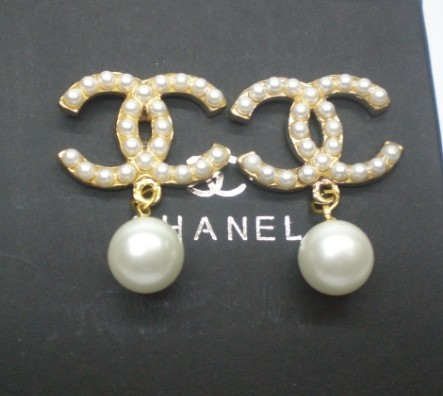 Cheap Chanel CC Logo Gold Earrings 00129