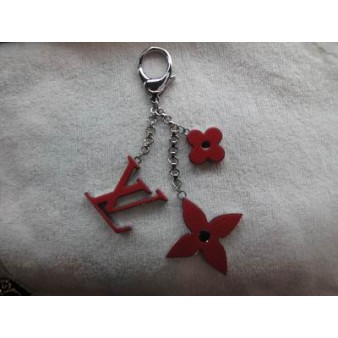 Louis Vuitton Silver Keyring 018 Red Decoration