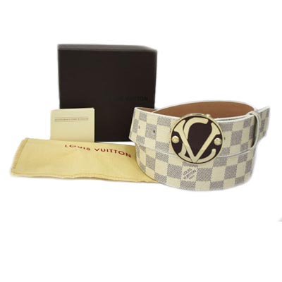 Louis Vuitton Damier Belts 6979 White