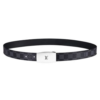 Louis Vuitton Cut Long Reversible Damier Graphite Belts M9638Q