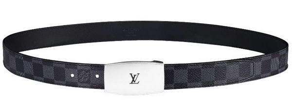Louis Vuitton Cut Long Reversible Damier Graphite Belts M9638Q