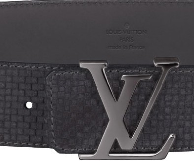 Louis Vuitton Initiales suede leather Belts M6875T