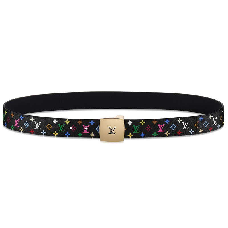 Louis Vuitton Monogram Multicolore Calf Leather Belt M6890U