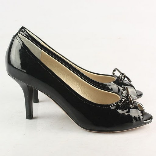 Prada Bow Detail Peep Toe Pumps Black