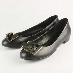 Prada Classics Patent Leather Knot Flats Black