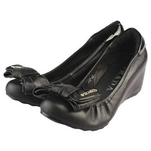 Prada Lambskin Leather Ballerina Flat 1F564D Black