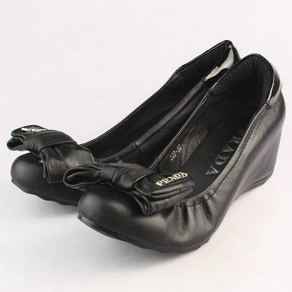 Prada Lambskin Leather Ballerina Flat 1F564D Black