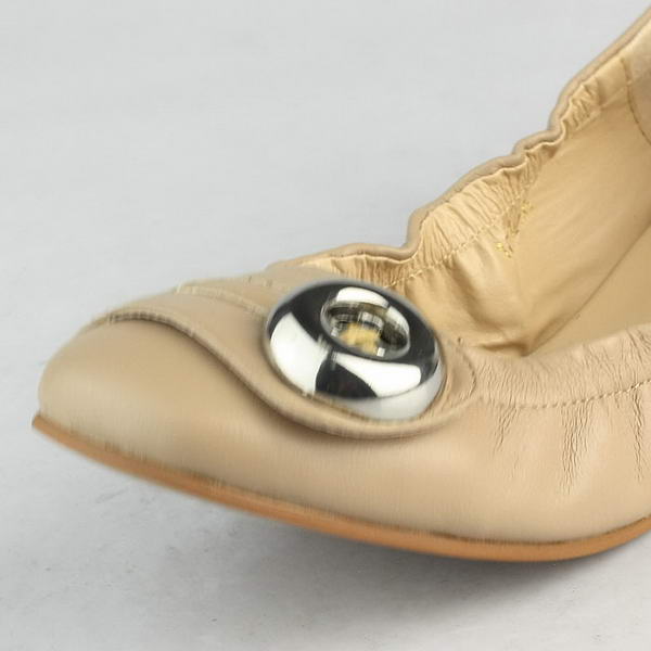 Prada Lambskin Leather Ballerina Flat PD063 Apricot