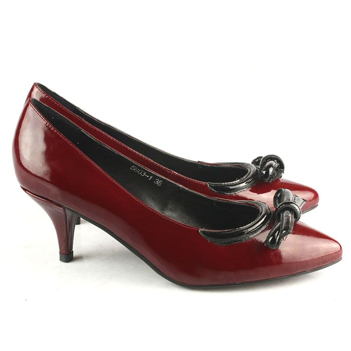 Prada Patent Leather Oversized Bow Pumps Red