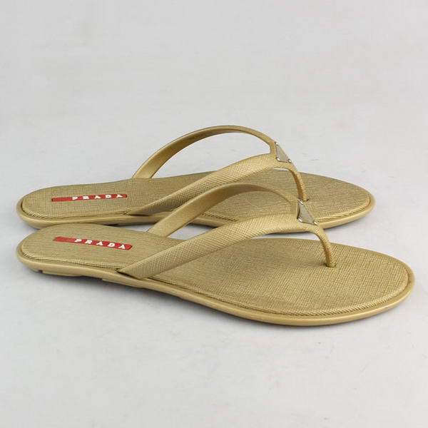 Prada Rubber Thong Sandal Apricot