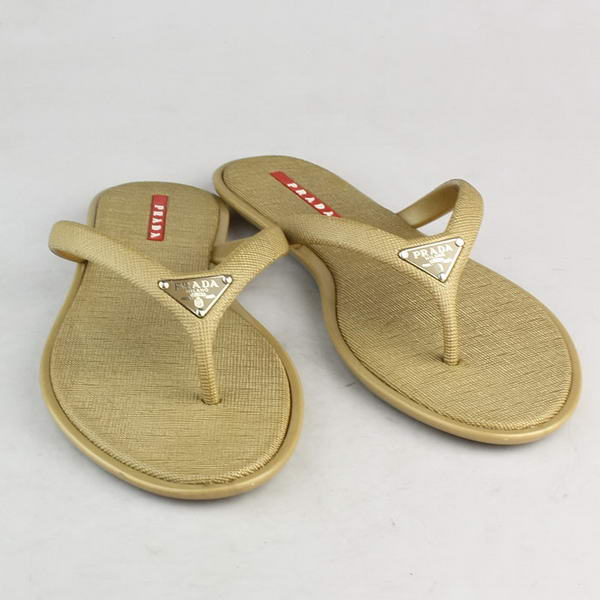 Prada Rubber Thong Sandal Apricot