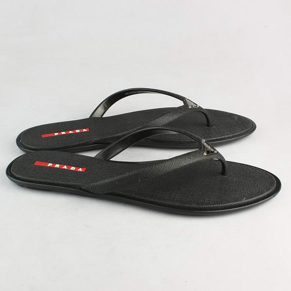 Prada Rubber Thong Sandal Black