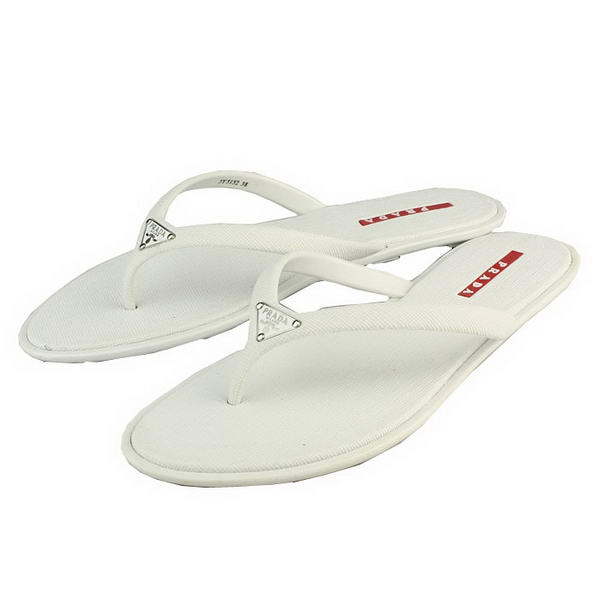 Prada Rubber Thong Sandal White