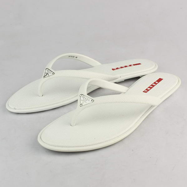 Prada Rubber Thong Sandal White