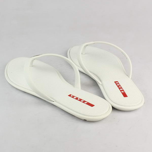 Prada Rubber Thong Sandal White