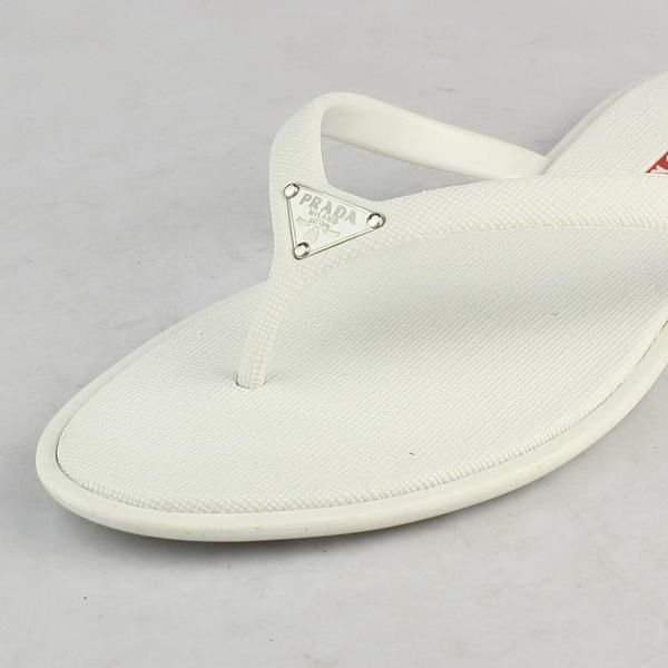 Prada Rubber Thong Sandal White