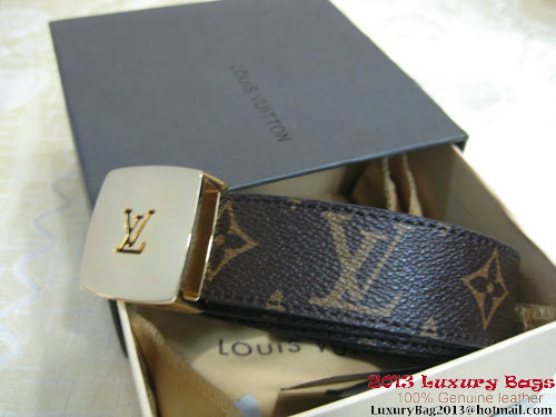 Louis Vuitton Monogram Canvas Reversible Belt M6890M Golden