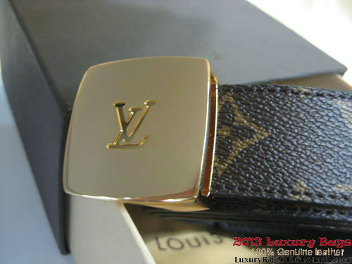 Louis Vuitton Monogram Canvas Reversible Belt M6890M Golden