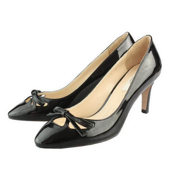 Prada Patent Leather Bow Pump PD090 Black