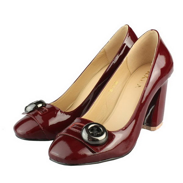 Prada Patent Leather Pump PD078 Wine