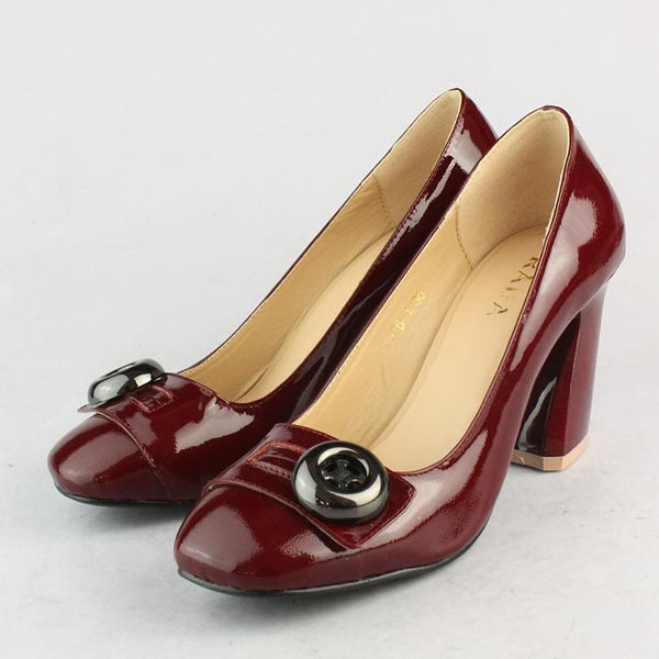 Prada Patent Leather Pump PD078 Wine