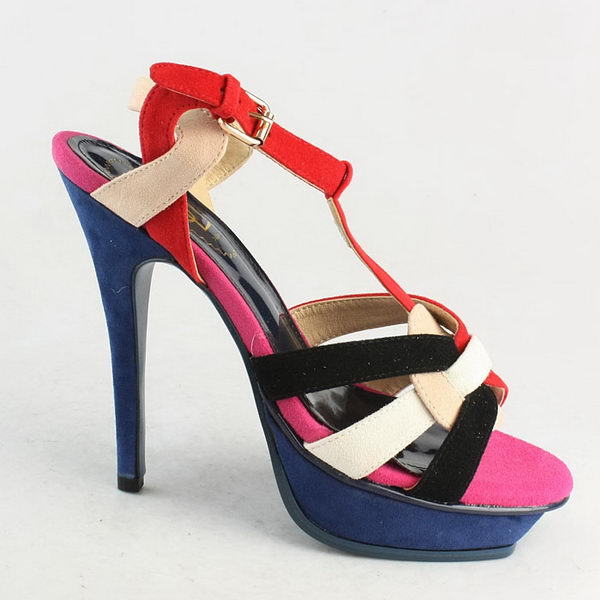 Yves Saint Laurent Tribute Platform Sandals Multicolour