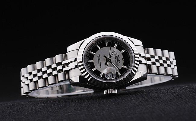 Rolex Datejust Black Surface Stainless Steel Watch-RD3779