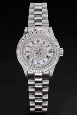 Rolex Datejust Diamond&White Surface 25 Mm Women Watch-RD3853