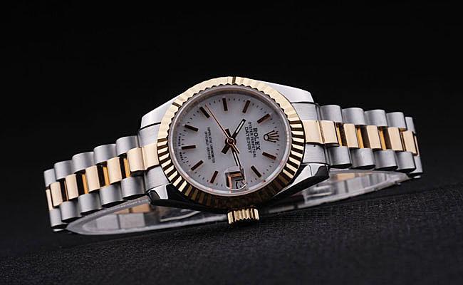 Rolex Datejust Golded&White Stainless Steel 25mm Watch-RD3765