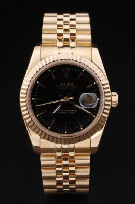 Rolex Datejust Golden&Black Stainless Steel Men Watch-RD2398