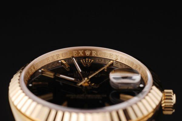 Rolex Datejust Golden&Black Stainless Steel Men Watch-RD2398