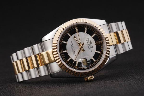 Rolex Datejust Golden Black Stainless Steel Men Watch-RD2405