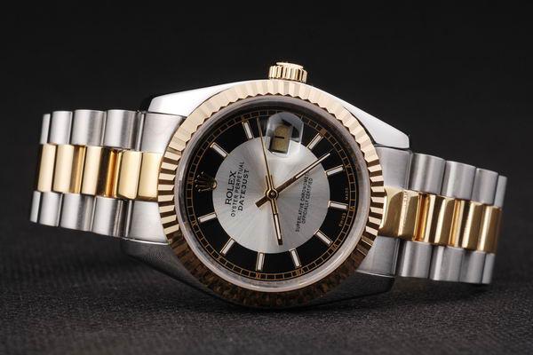 Rolex Datejust Golden Black Stainless Steel Men Watch-RD2405