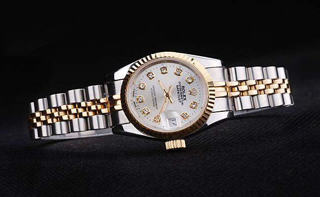 Rolex Datejust Golden White 25mm Women Watch-RD3833