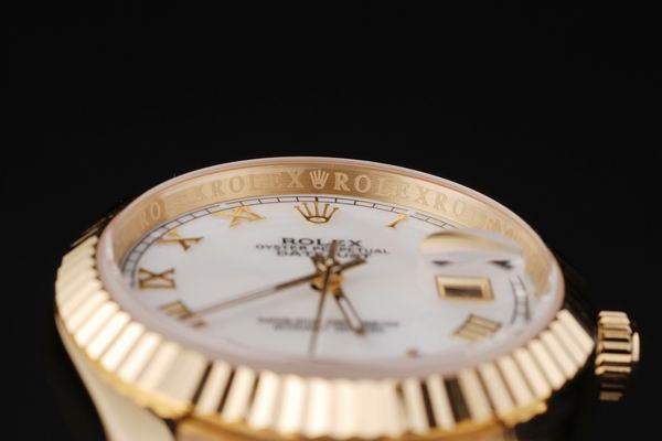 Rolex Datejust Golden&White Cutwork Men Watch-RD2402