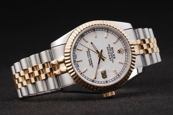 Rolex Datejust Golden White Surface Men Watch-RD2366