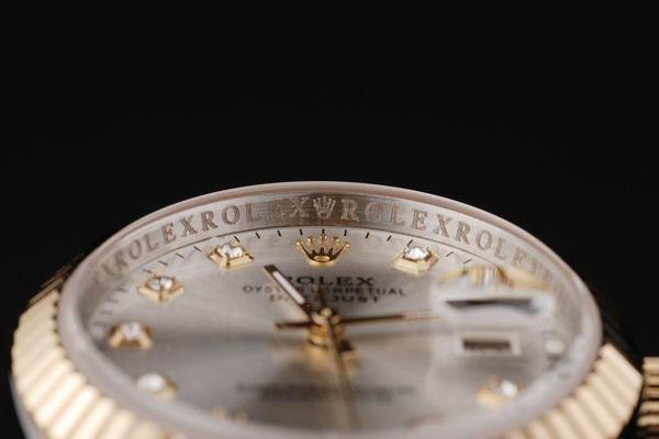 Rolex Datejust Golden Cutwork White Surface Watch-RD2369