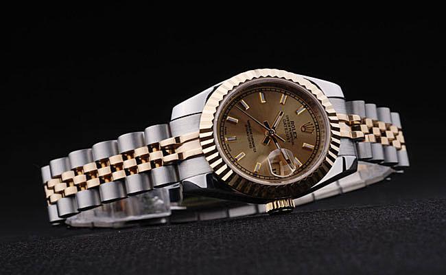 Rolex Datejust Golden Cutwork Women 25mm Watch-RD3770
