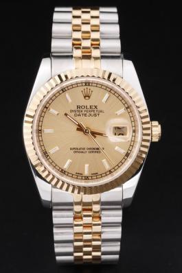 Rolex Datejust Golden Round Cutwork Men Watch-RD2364