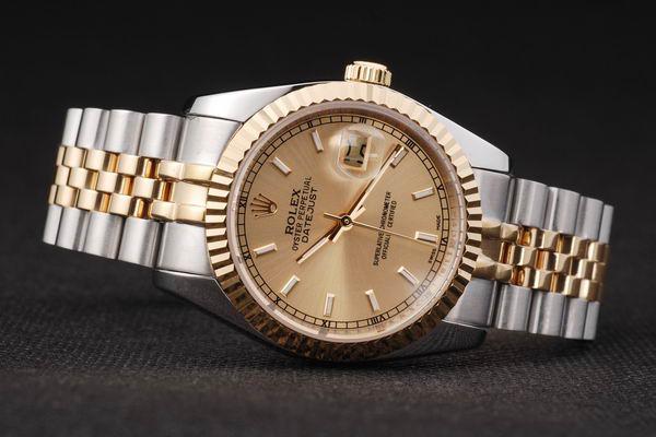 Rolex Datejust Golden Round Cutwork Men Watch-RD2364