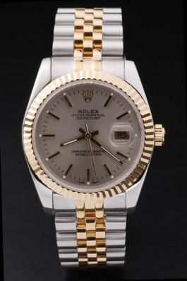 Rolex Datejust Golden Surface Round Cutwork Watch-RD2361