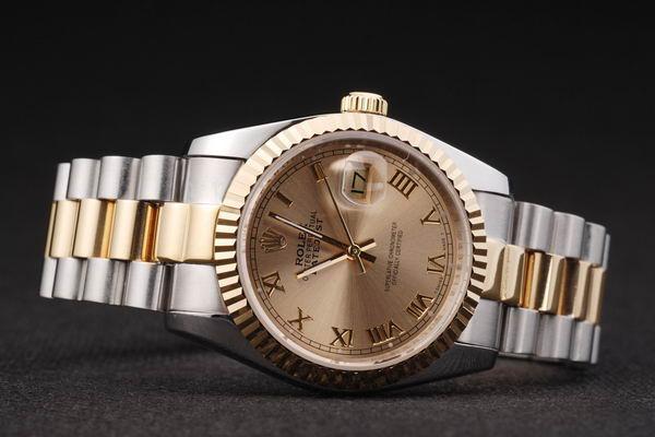Rolex Datejust Golden Surface Stainless Steel Watch-RD2408