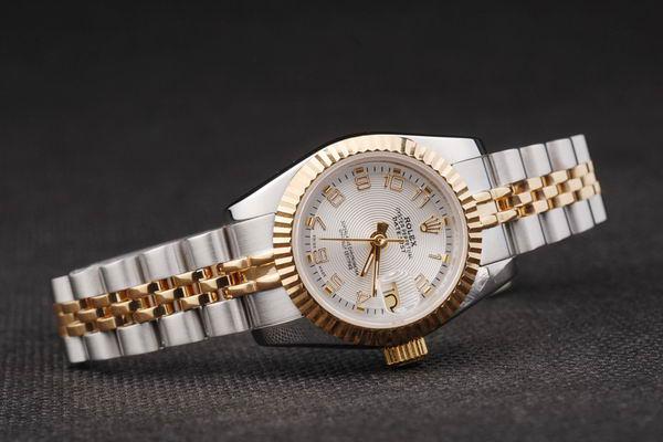 Rolex Datejust Mechanism Golden&White Surface Watch-RD2459