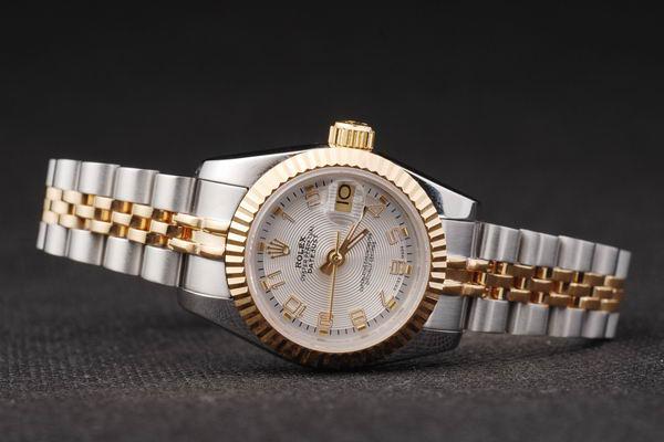 Rolex Datejust Mechanism Golden White Surface Watch-RD2459